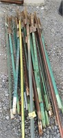 Lot of Metal fencing T-Posts  66 inches tall