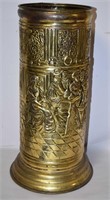 Early England Brass Ornate Brass Umbrella Stand