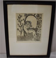 1965 Laurence Donovan Signed Etching