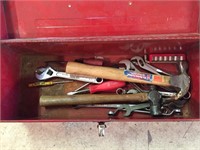 Small Red Tool Box With Tools - Per Photos