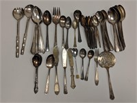 Group of Old Silverplate Flatware