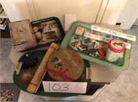 Trays, tins, King Edward Box, Calendar, Misc