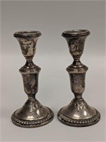 Vintage Weighted Sterling Silver Candlesticks