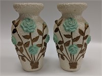 Vintage Decorative Floral Ceramic Vases