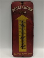 Royal Crown Cola Metal Thermometer - Works!