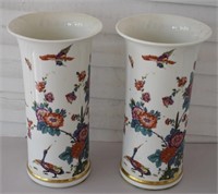 Pair Lenox Saxony Vase Smithsonian Collection