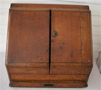 1800's Writing Box  Letter Box Glass Inkwells