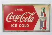 Large 1952 Coca-Cola Arrow Bottle Sign - Almost 5'