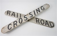 Large Wood 2 Sided Railroad Crossing Traffic Sign