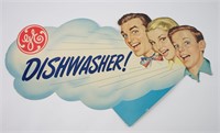 Vintage GE Dishwasher Cardboard  Store Display