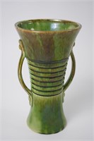Vintage Deco Brush McCoy Pottery Two Handle Vase