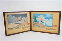 Historical Airplane Prints - Chanute & Wright Bros