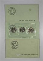 3  1980 Susan B. Anthony Dollar Souvenir sets