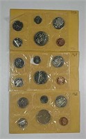 1968, 1969 & 1970  Canadian Uncirculated sets