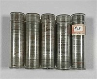 5  Rolls of Circulated Lincoln "Steel" Cents