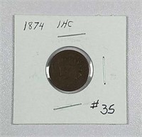 1874  Indian Head Cent  G