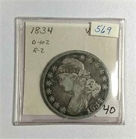 1834  Capped Bust Half Dollar  VF-30