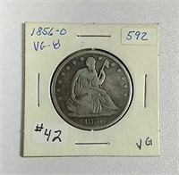 1856-O  Seated Liberty Half Dollar   VG