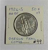 1926-S  Oregon Trail Comm. Half Dollar  AU-55
