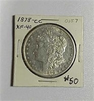 1878-CC  Morgan Dollar  XF-40