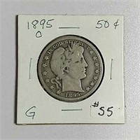 1895-O  Barber Half Dollar  G