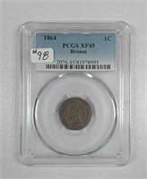 1864  Indian Head Cent  PCGS XF-45