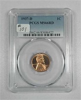 1937-D  Lincoln Cent  PCGS MS-66 Red