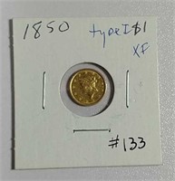 1850  Type I  $1 Gold Liberty Head  XF