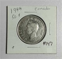 1944  Canadian 50 Cents  XF