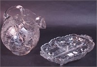 Two pieces of Portia crystal by Cambridge