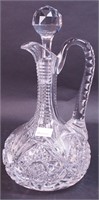 An American brilliant cut glass cruet with