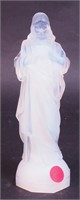 An opalescent glass Sacred Heart figurine