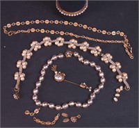 A group of costume jewelry marked Miriam
