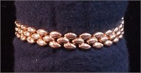 A 7" yellow gold bracelet tested 18K