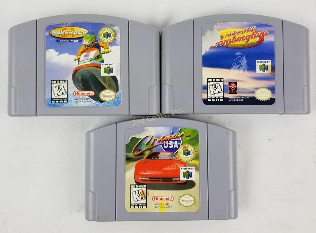 sadel Uddrag Van 3 Nintendo 64 Racing Games Cruisn Usa Waverace Lam | 2nd Cents Inc