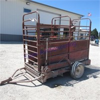 Portable livestock scale w/weights