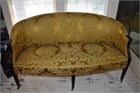 Antique Carved Curved Settee