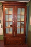 1800's Pine China Kitchen Cabinet
