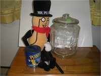 Mr. Peanut Planter Glass Display Jar (Capped Lid)