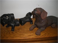 wiener dog statue (16 in long) and book ends