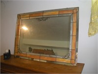 stain glass mirror (repo) 40inx 28in (corner