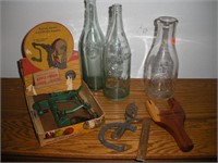 apple peeler and bottles