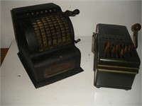 American adding machine and a check imprinter