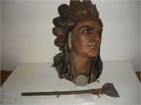 Indian plaque and a tomahawk chalkwear