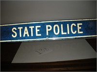 wooden state police sign 46in by 8in