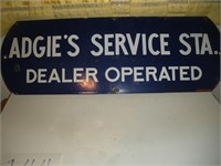 Porcelain service station sign 30in by 10in