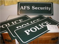security and police signs