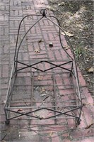 Old Cast Iron Metal Hanging Bird Cage Stand