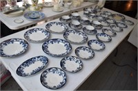 38 Pieces Royal Pottery Staffordshire England Blue
