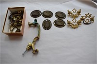 Group Old Brass Hardware, Door Handles, Pulls, etc